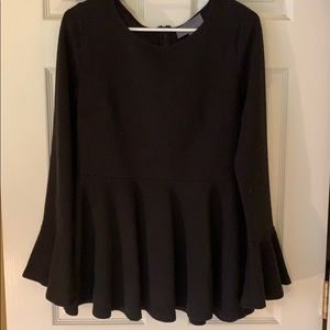 Anthropologie blouse: bell sleeves/ flattering fit